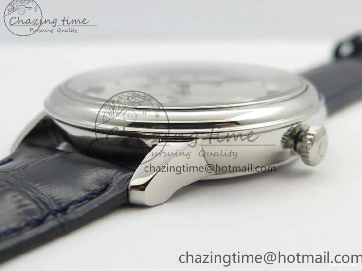 0327 Timeless De Ville Prestige Real PR SS ZF 1:1 Best Edition Gray Dial Blue Markers on Blue Leather Strap MIYOTA 7936